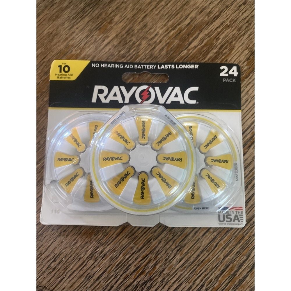 24 Pack Rayovac Hearing Aid Batteries Size 10 NEW!
